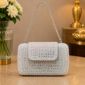 Crystal Clutch Silver