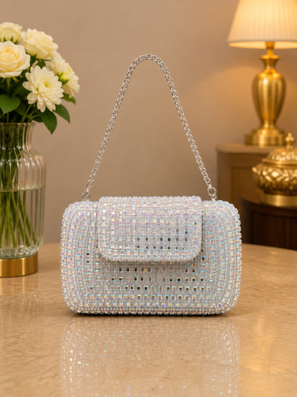 Crystal Clutch Silver