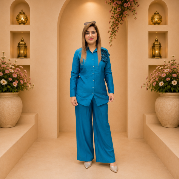 Royal Teal Designer Co-ord Set
