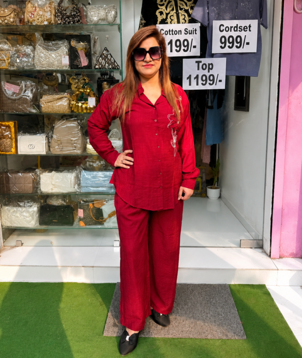 Imported Pearl Work Casual Cord Set