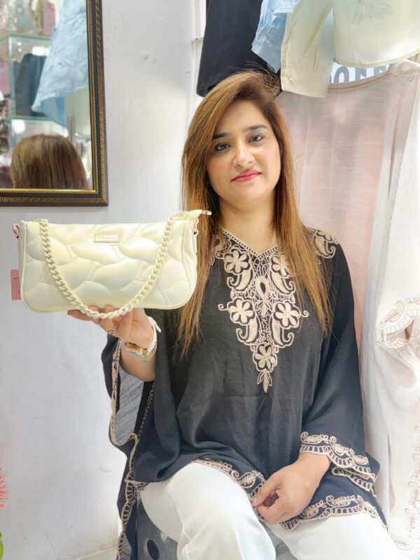 Luxury Ivory Chain Shoulder Bag