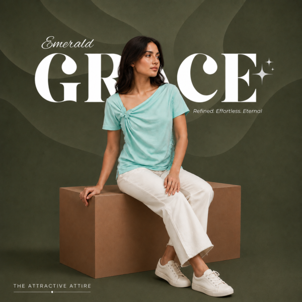 Grace Gathered One Shoulder Top - Mint Green