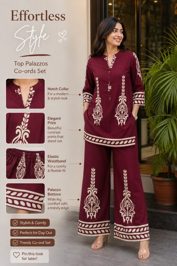 Effortless Style Top Palazzo Co-ords Set