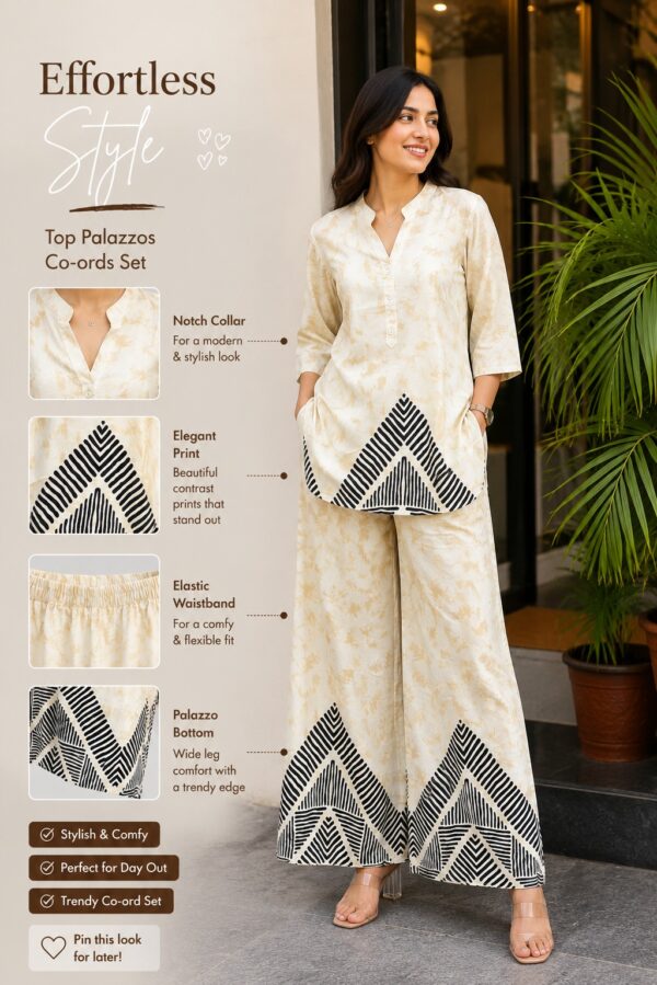 Effortless Style Top Palazzo Co-ords Set