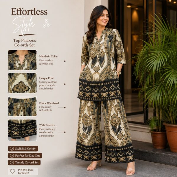 Effortless Style Top Palazzo Co-ords Set