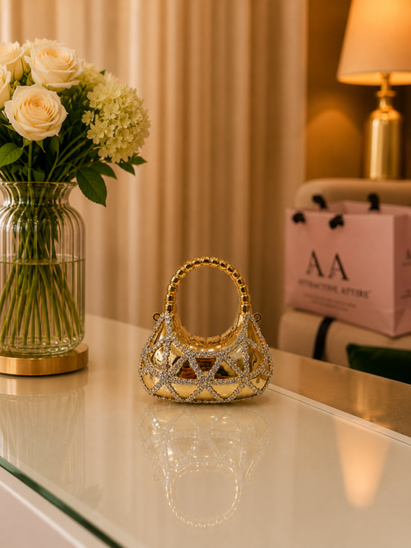 Diamond Metallic Sling Bag