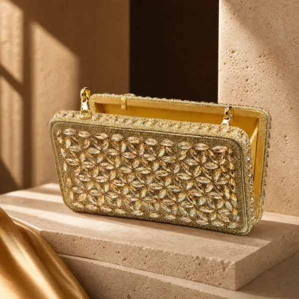 Crystle clutch - Golden
