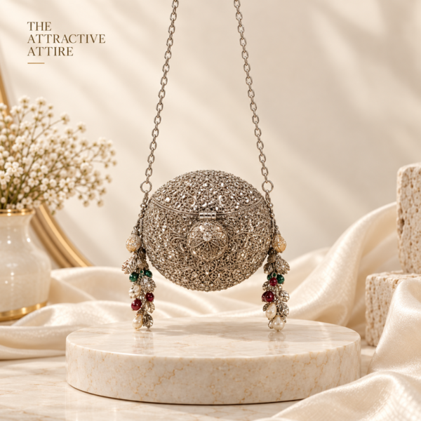 Silver Moonlight Crystal Bag