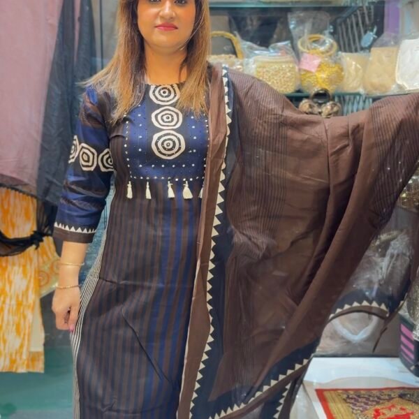 Printed Cotton Suit Set