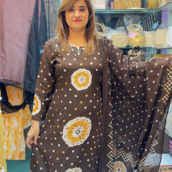 Stylish Printed Cotton Suit Set