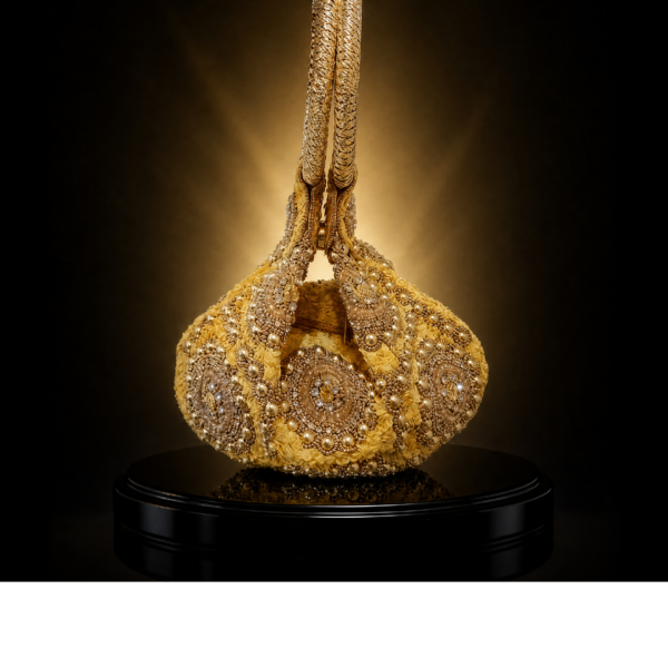 Golden Luxe Handle Potli Bag
