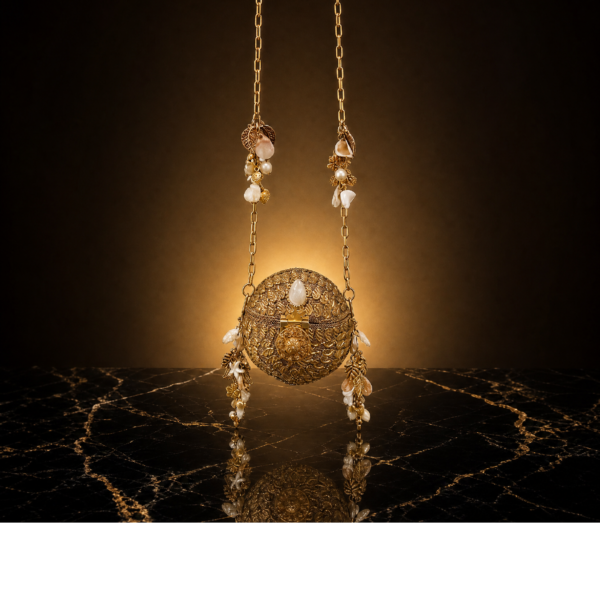 Golden Moonlight Crystal Bag