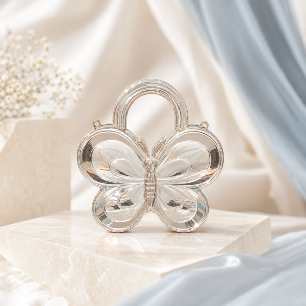 Silver Butterfly Handbag