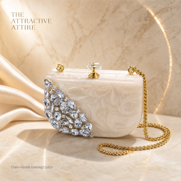 Crystal Chain-Handle Clutch