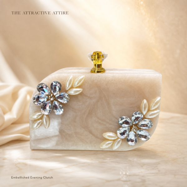 Pearl Garden Floral Clutch