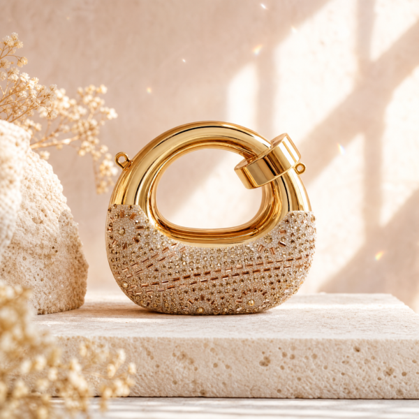 Gold Crystal Shoulder Bag