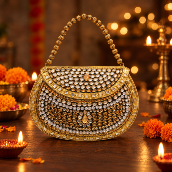 Gold Stone Clutch