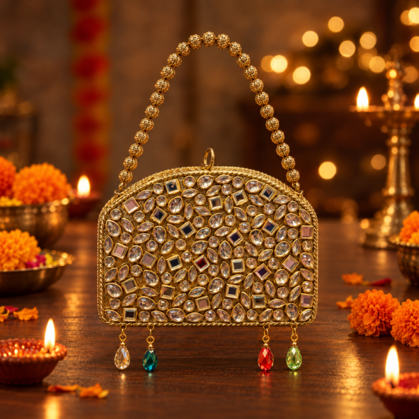 Kundan Crystal Clutch